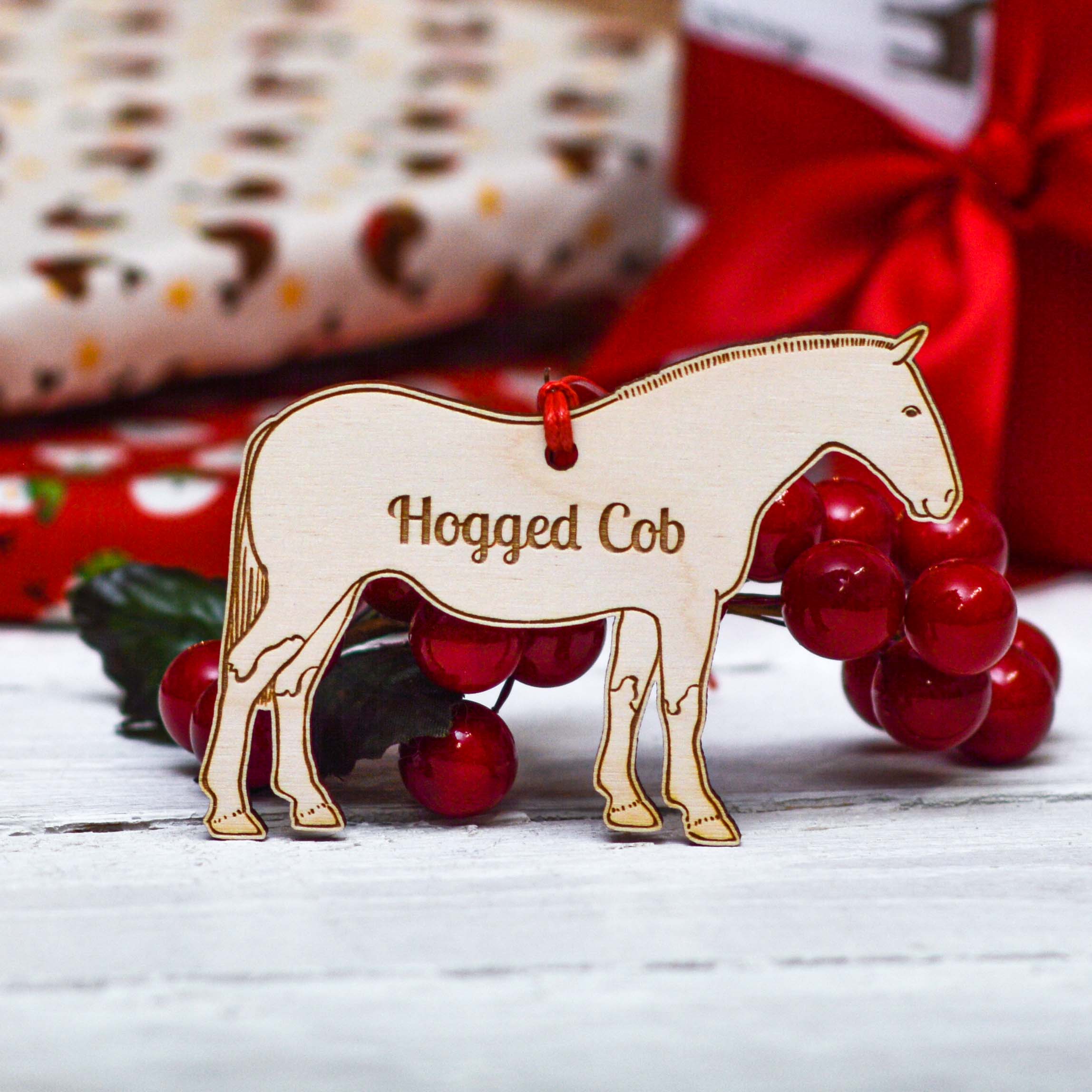 Personalised Hogged Cob Horse Decoration - The Crafty Giraffe
