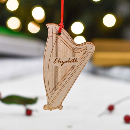 Personalised Harp Decoration