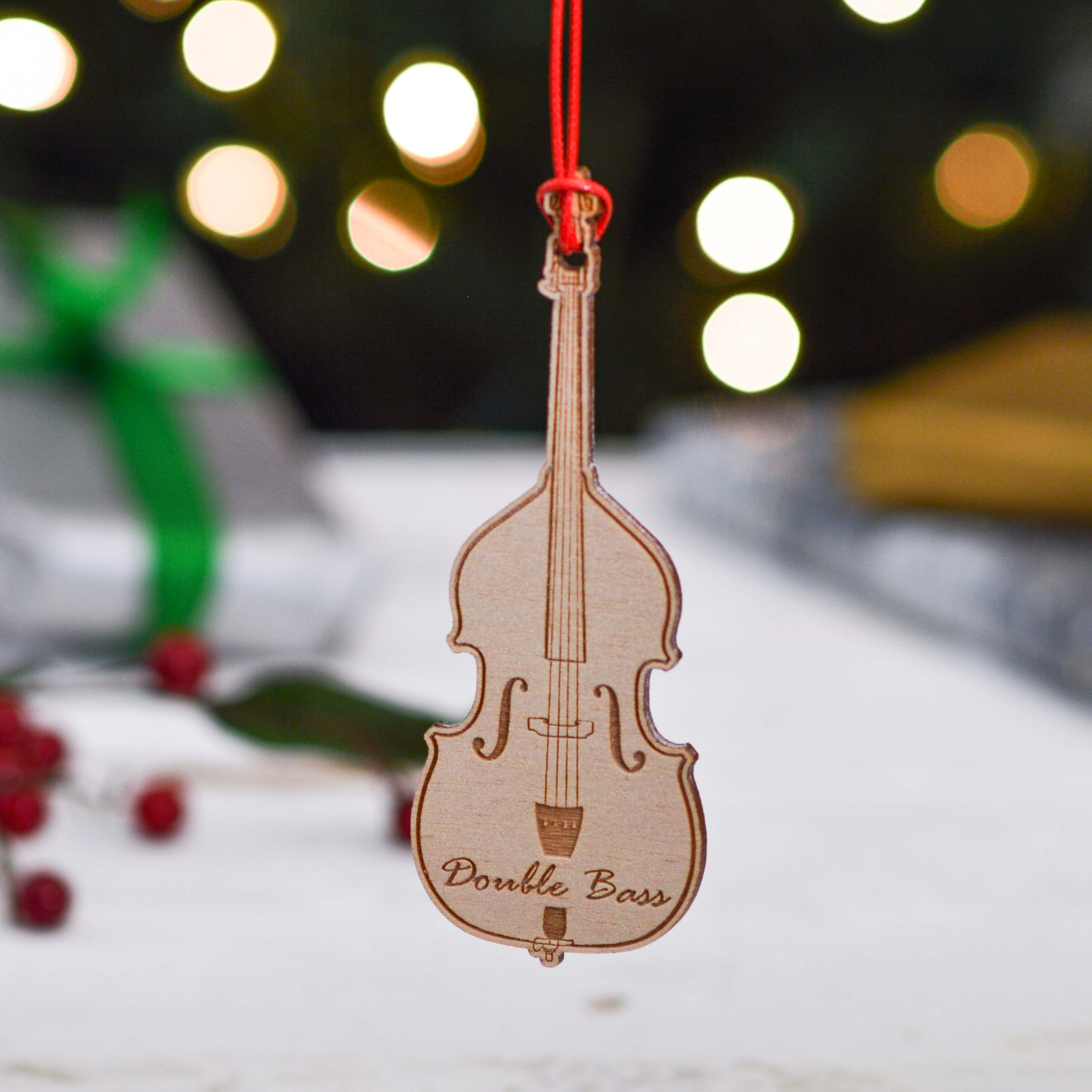 Personalised Double Bass Decoration