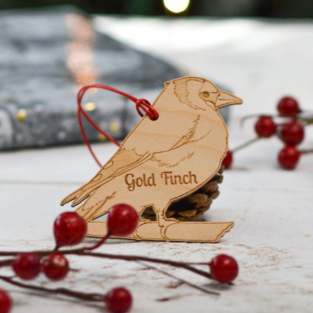 Personalised Gold Finch Decoration