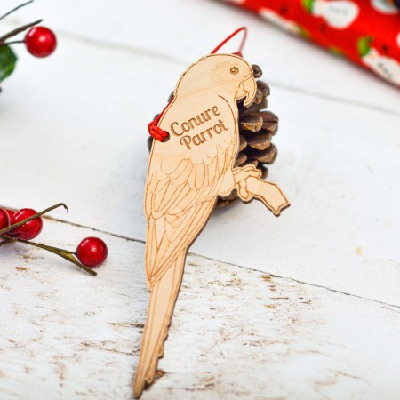 Personalised Conure Parrot Decoration