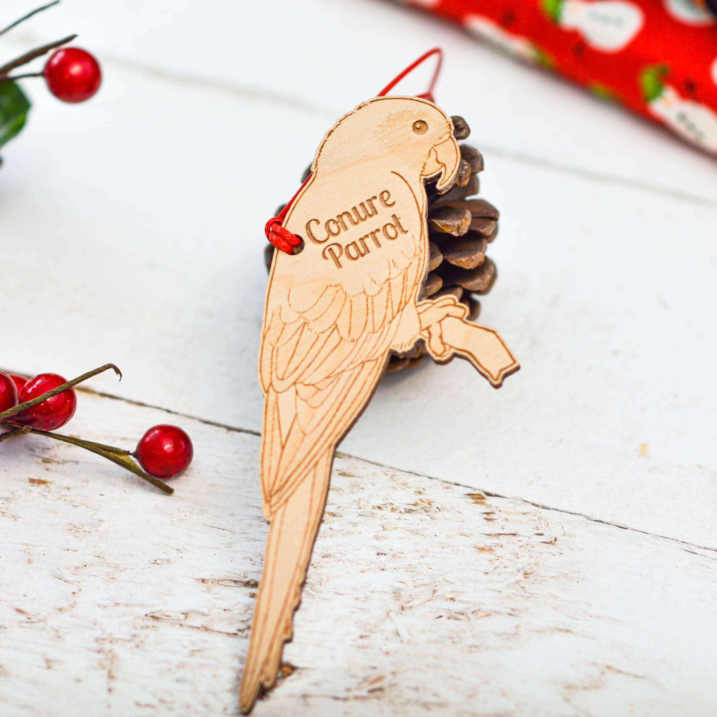 Personalised Conure Parrot Decoration