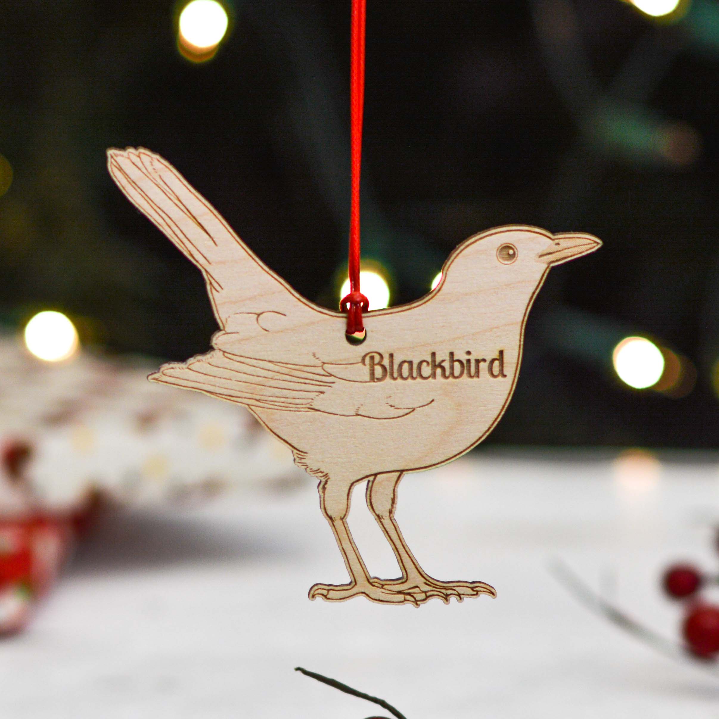 Personalised Blackbird Decoration
