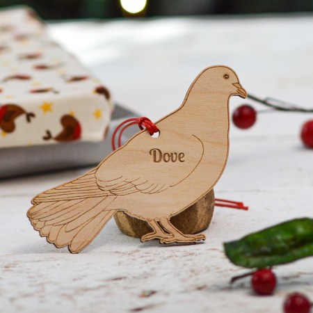 Personalised Dove Decoration