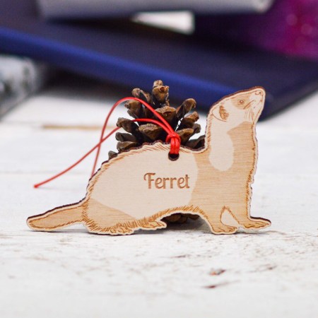 Personalised Ferret Pet Decoration