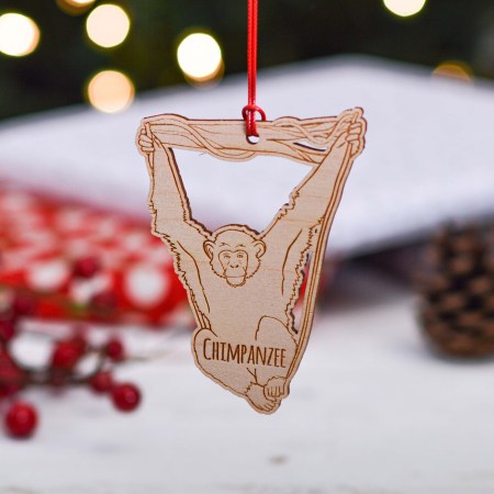 Personalised Chimpanzee Decoration
