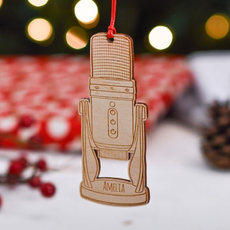 Personalised Microphone 2 Decoration