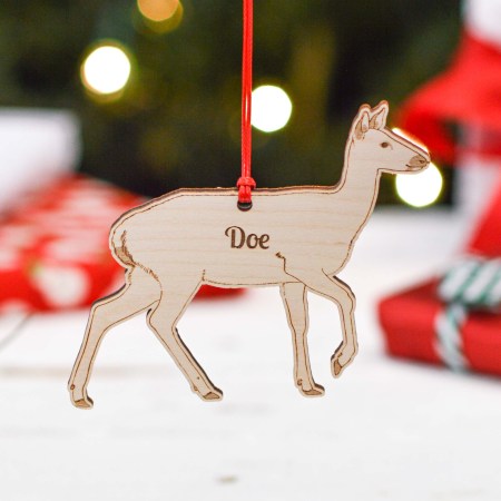Personalised Doe Decoration