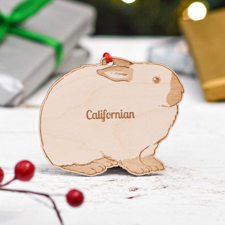 Personalised Californian Rabbit Decoration
