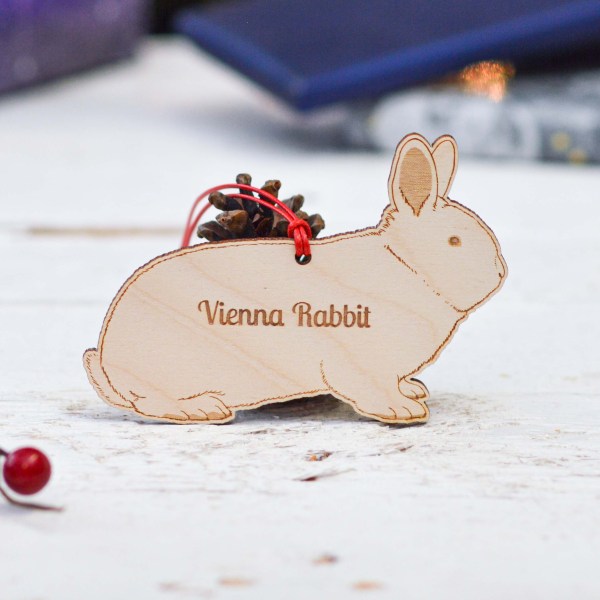 Personalised Vienna Rabbit Decoration - The Crafty Giraffe