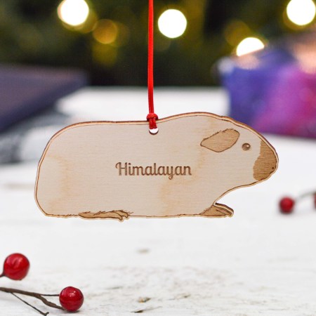 Personalised Himalayan Guinea Pig Decoration