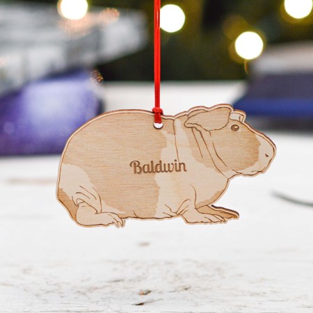 Personalised Baldwin Guinea Pig Decoration