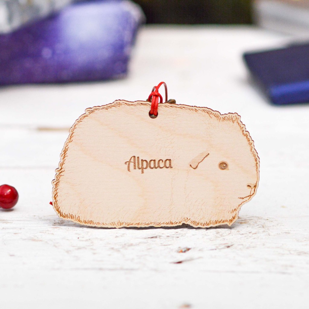 Personalised Alpaca Guinea Pig Decoration
