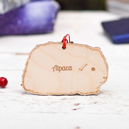 Personalised Alpaca Guinea Pig Decoration