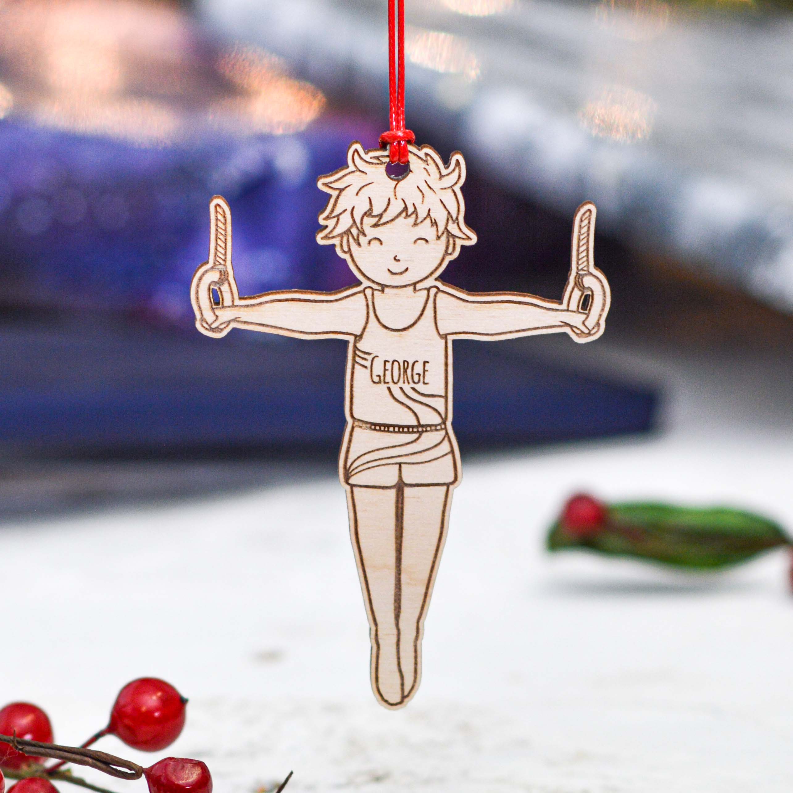 Personalised Gymnastics - Boy Decoration