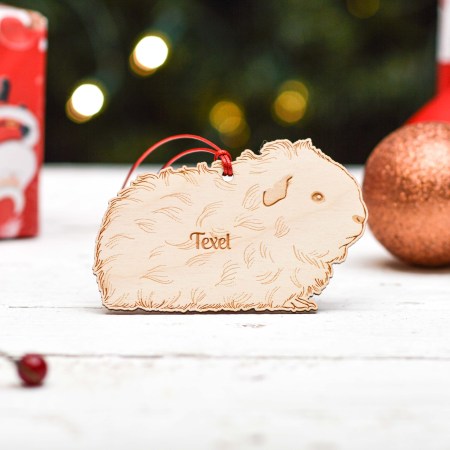Personalised Texel Guinea Pig Decoration