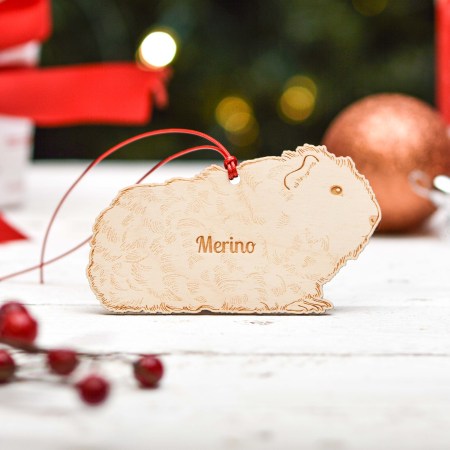Personalised Merino Guinea Pig Decoration