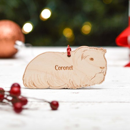 Personalised Coronet Guinea Pig Decoration