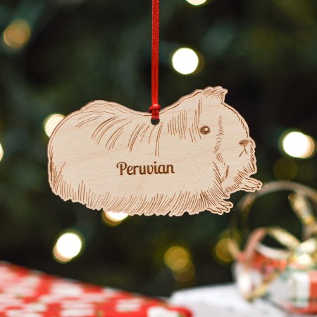 Personalised Peruvian Guinea Pig Decoration