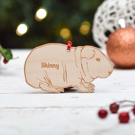 Personalised Skinny Guinea Pig Decoration