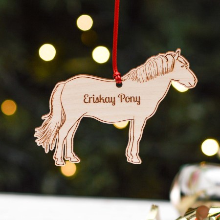 Personalised Eriskay Pony Horse Decoration