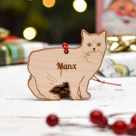 Personalised Manx Cat Decoration