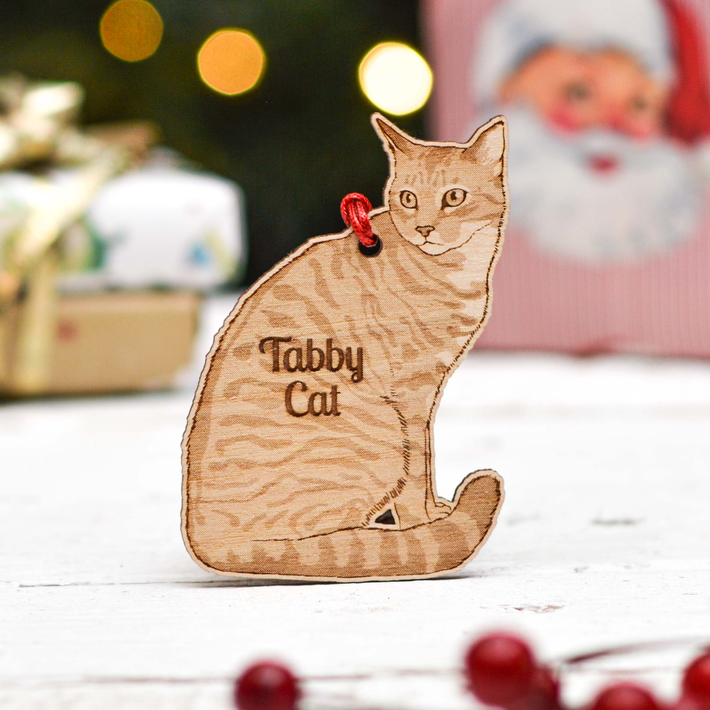 Personalised Tabby Cat Decoration