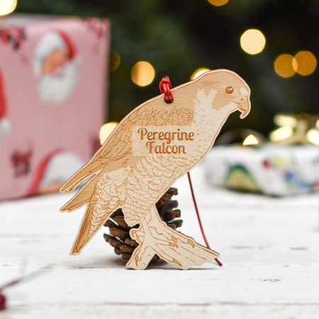 Personalised Peregrine Falcon Decoration