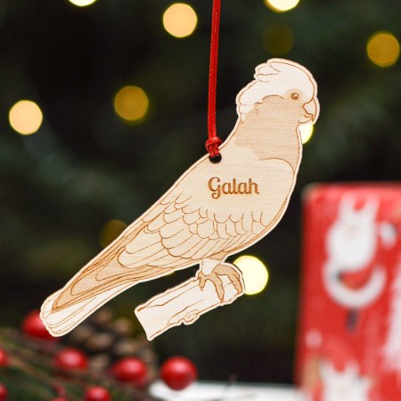 Personalised Galah Bird Decoration