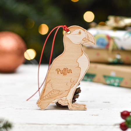 Personalised Puffin Bird Decoration