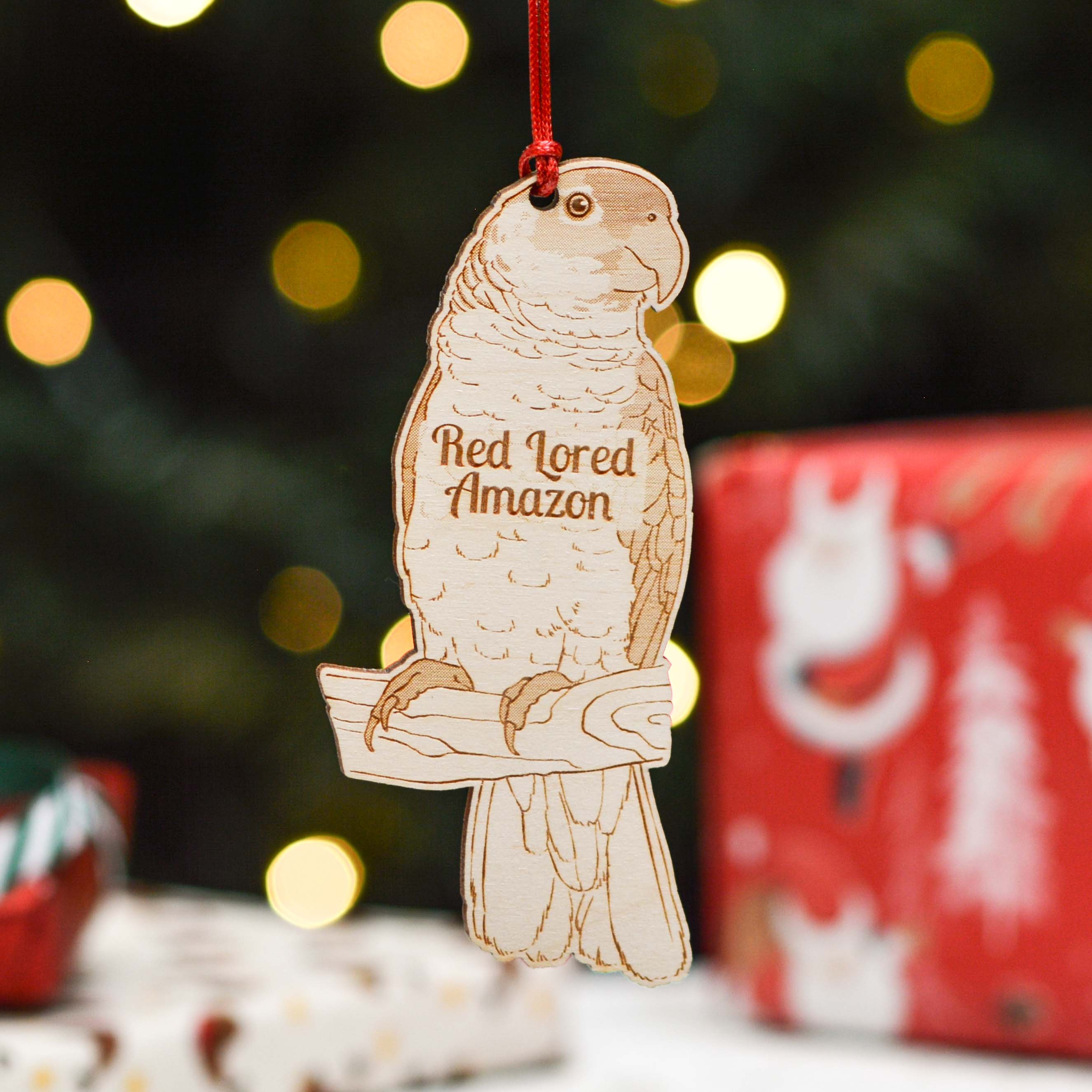 Personalised Red Lored Amazon Parrot Decoration