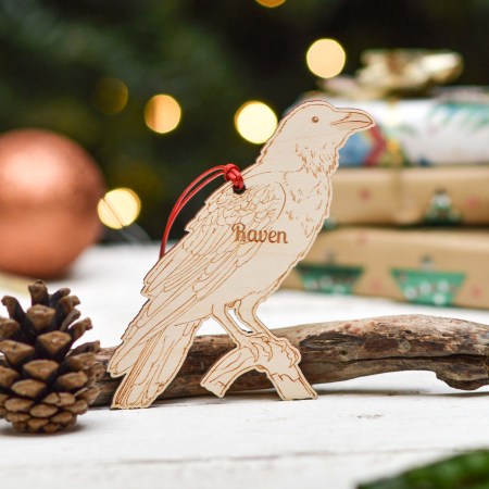 Personalised Raven Bird Decoration