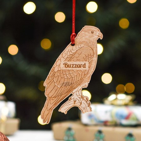 Personalised Buzzard Bird Decoration
