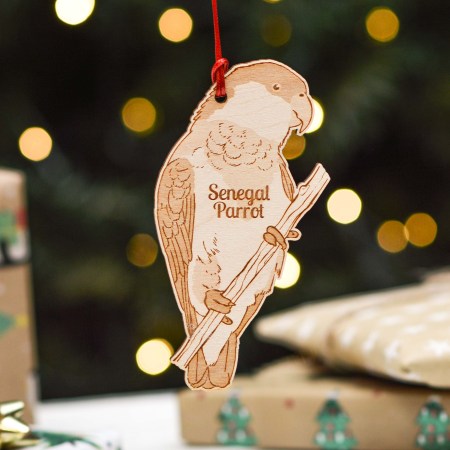 Personalised Senegal Parrot Bird Decoration