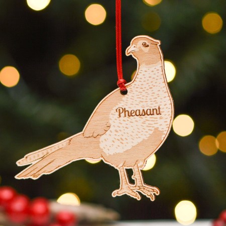 Personalised Pheasant Bird Decoration