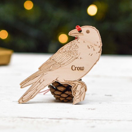 Personalised Crow Bird Decoration