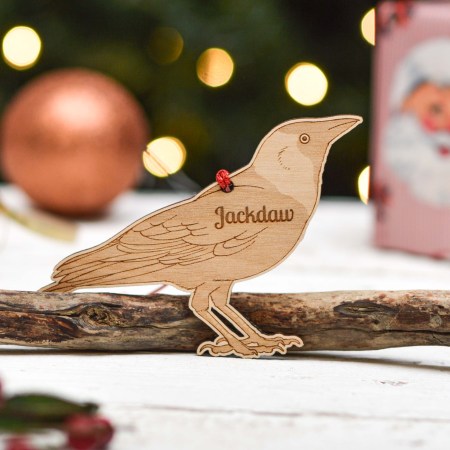 Personalised Jackdaw Bird Decoration