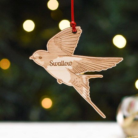 Personalised Swallow Bird Decoration