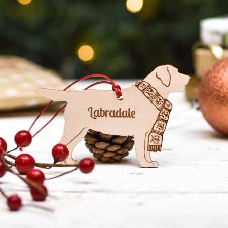 Personalised Labradale Dog Decoration