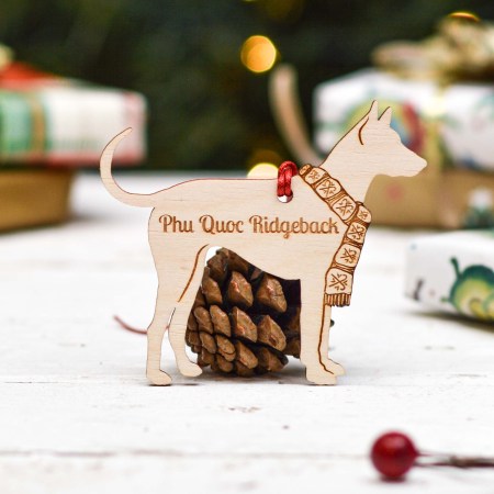 Personalised Phu Quoc Ridgeback Dog Decoration