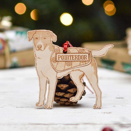 Personalised Pointerdor Dog Decoration