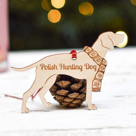 Personalised Polish Hunting Dog Dog Decoration