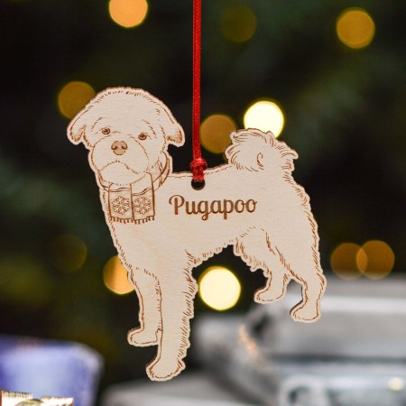 Personalised Pugapoo Dog Decoration