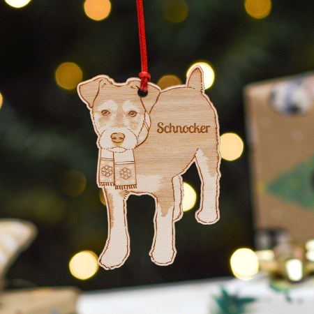 Personalised Schnocker Dog Decoration