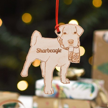 Personalised Sharbeagle Dog Decoration