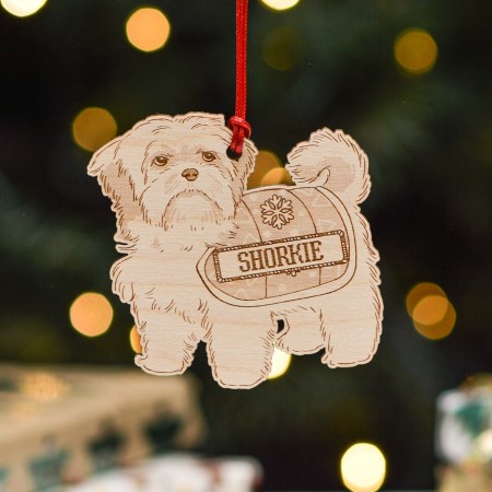 Personalised Shorkie Dog Decoration