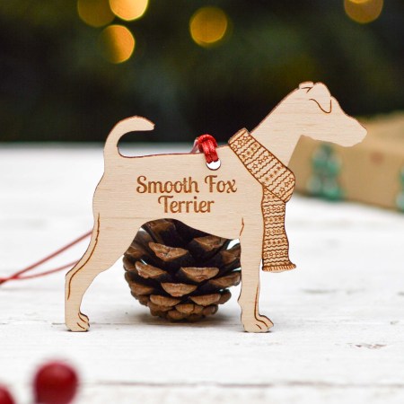 Personalised Smooth Fox Terrier Dog Decoration