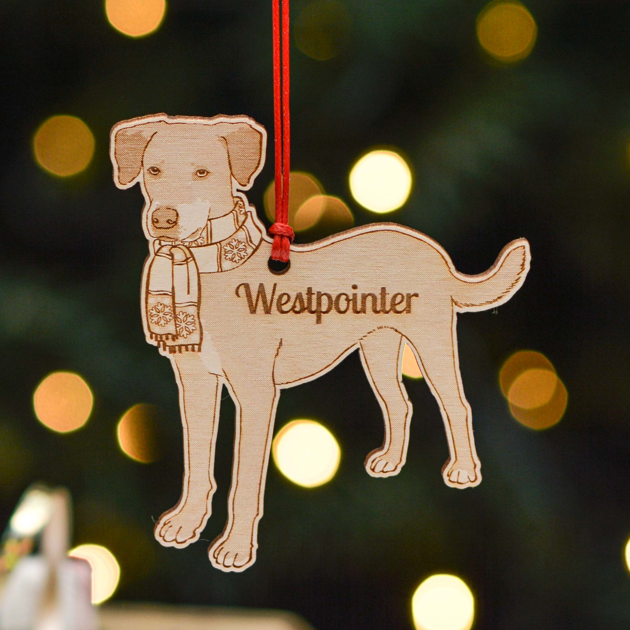 Personalised Westpointer Dog Decoration