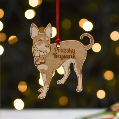 Personalised Prazsky Krysarik Dog Decoration