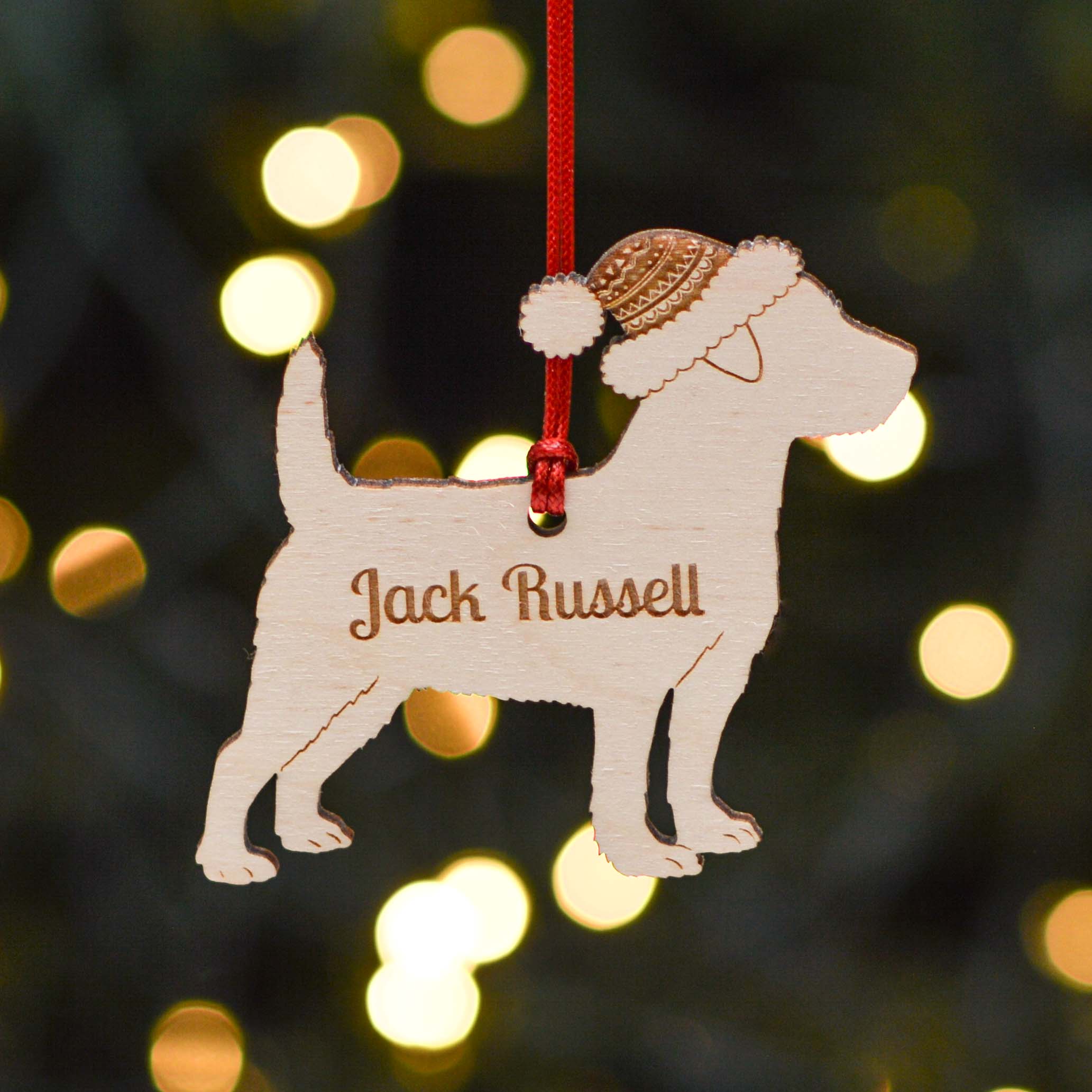 Personalised Jack Russell Christmas Dog Decoration